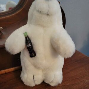 Vintage 1996 Coca-Cola Polar Bear Plush Christmas Ornament 5.5"